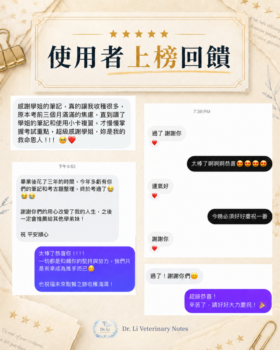 使用者上榜回饋